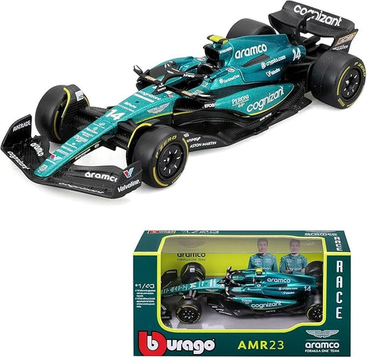 Bburago 1/43 Scale Formula 1 Aston Martin Aramco F1 Team AMR23 2023