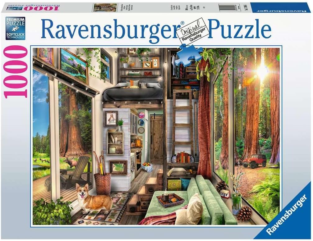 RAVENSBURGER 1000PC - REDWOOD FOREST TINY HOUSE