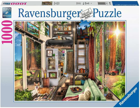 RAVENSBURGER 1000PC - REDWOOD FOREST TINY HOUSE