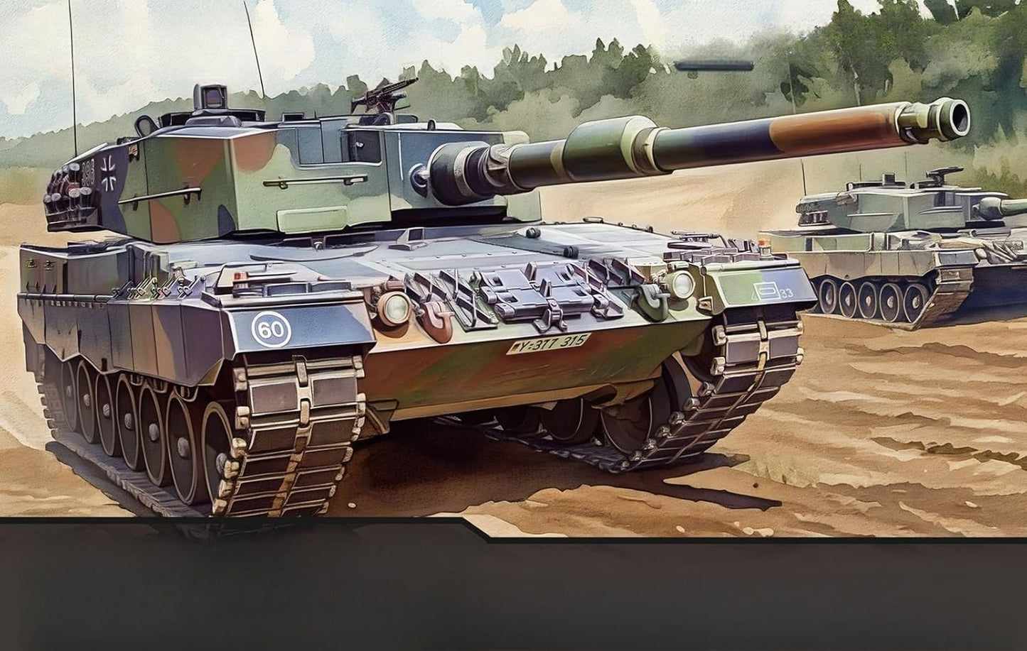 Meng 72-009 1/72 Leopard 2 A4 Howitzer German Main Battle Tank