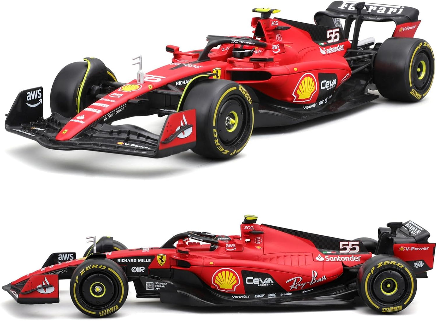 Bburago 1/24 Ferrari SF-23 (2023) (Sainz #55)
