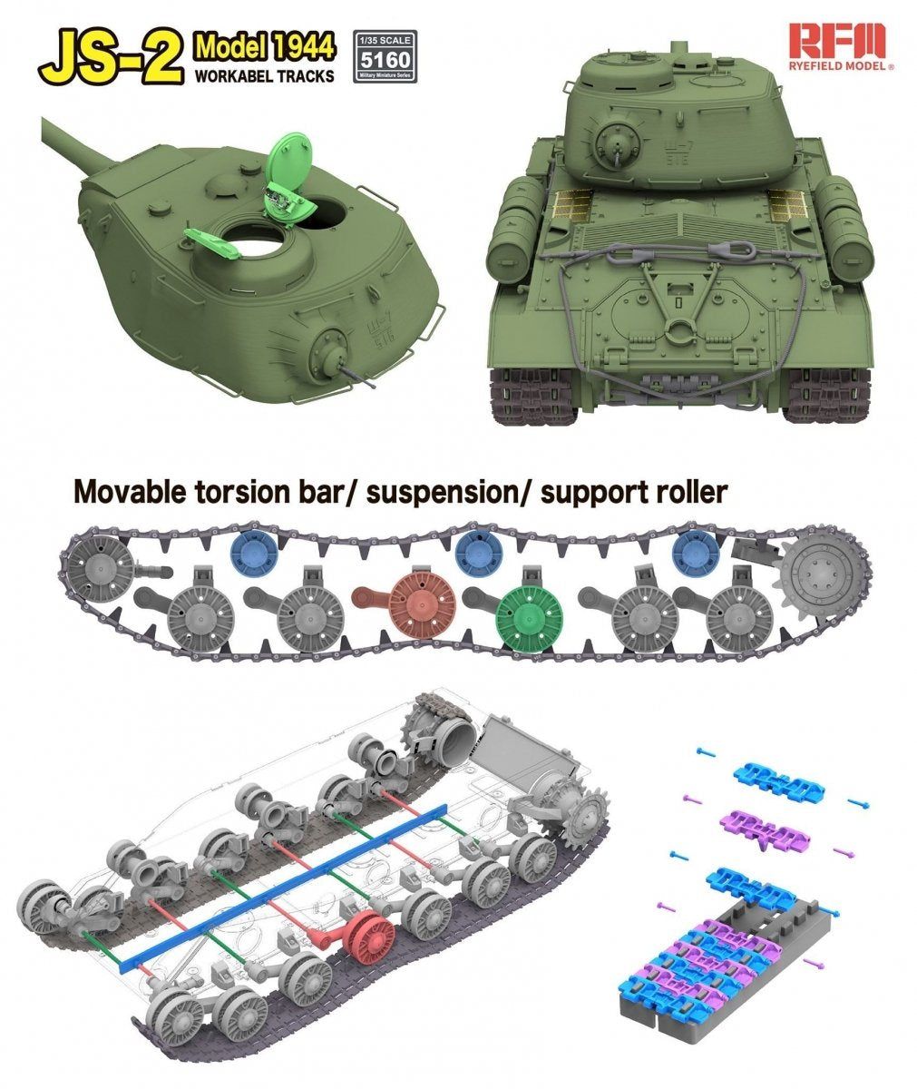 Ryefield 1/35 IS-2 Model 1944 with Workable Tracks