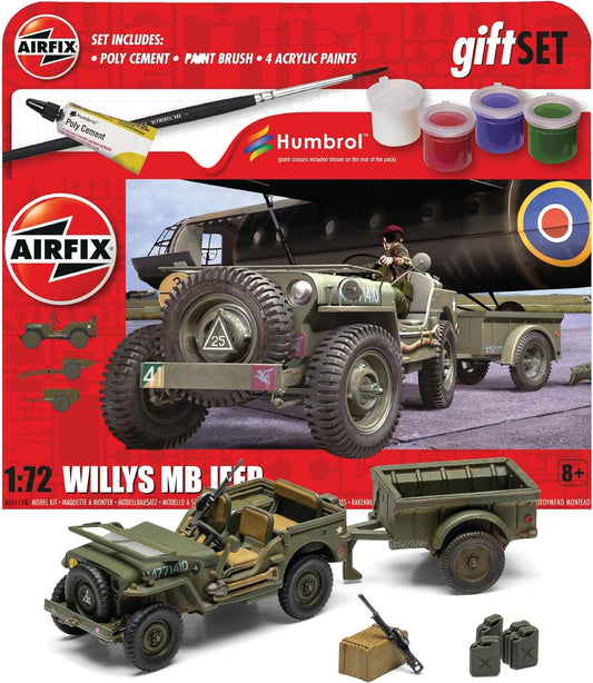 Airfix 1/72 Willys British Airborne Jeep Gift Set