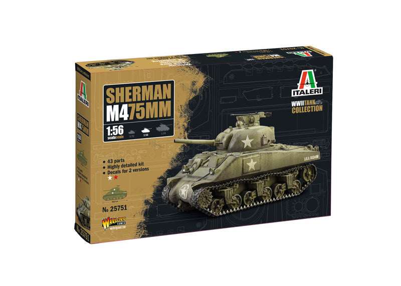 Italeri 1/56 Sherman M4 75mm