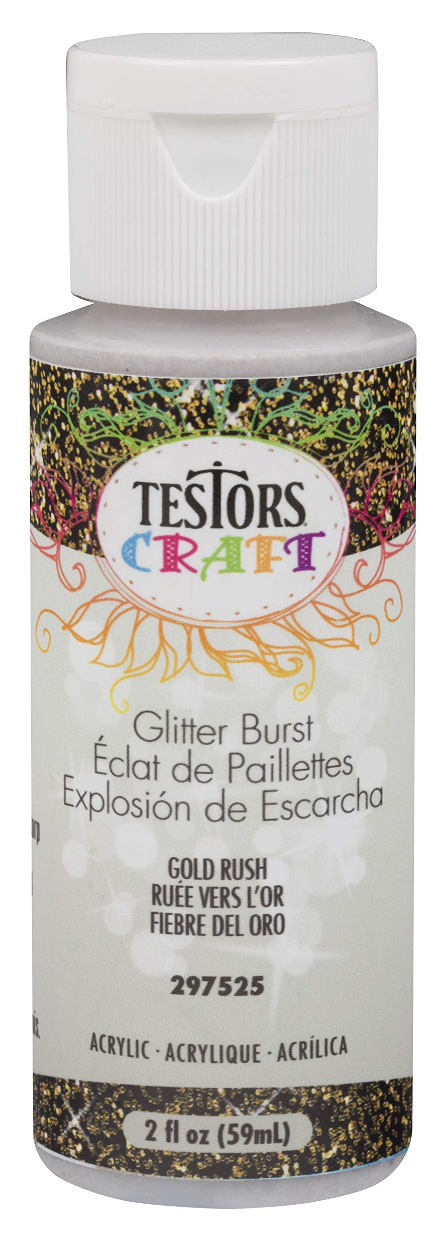 Testors Craft Paint - Gold Rush Glitter Burst 2 fl (59mL)