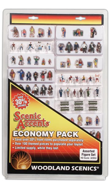 WOODLAND SCENICS Economy Pack - Assorted Figure Set  HO Scale