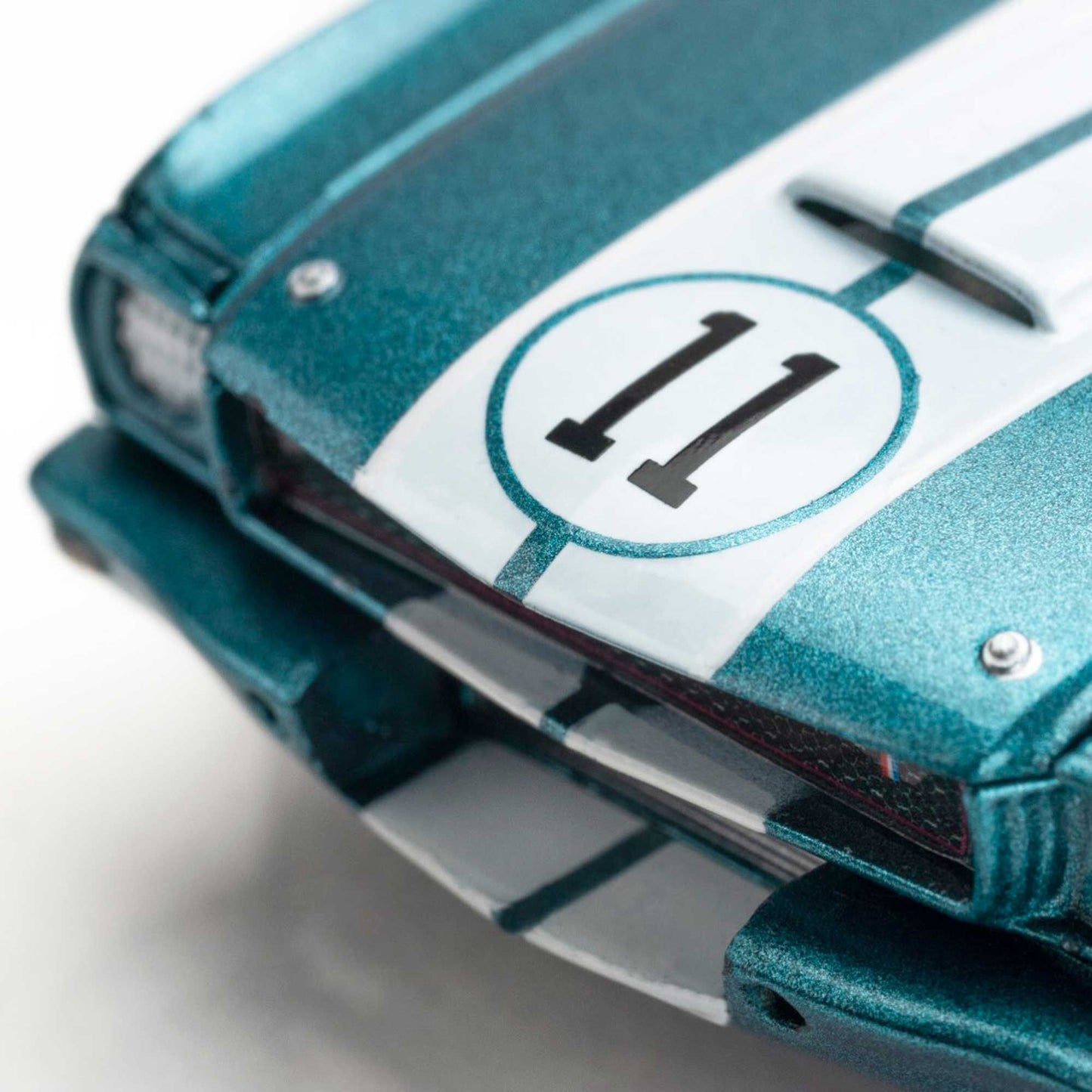 AFX HO Shelby GT350R 1965 Donohue Slot Car, White/ Blue