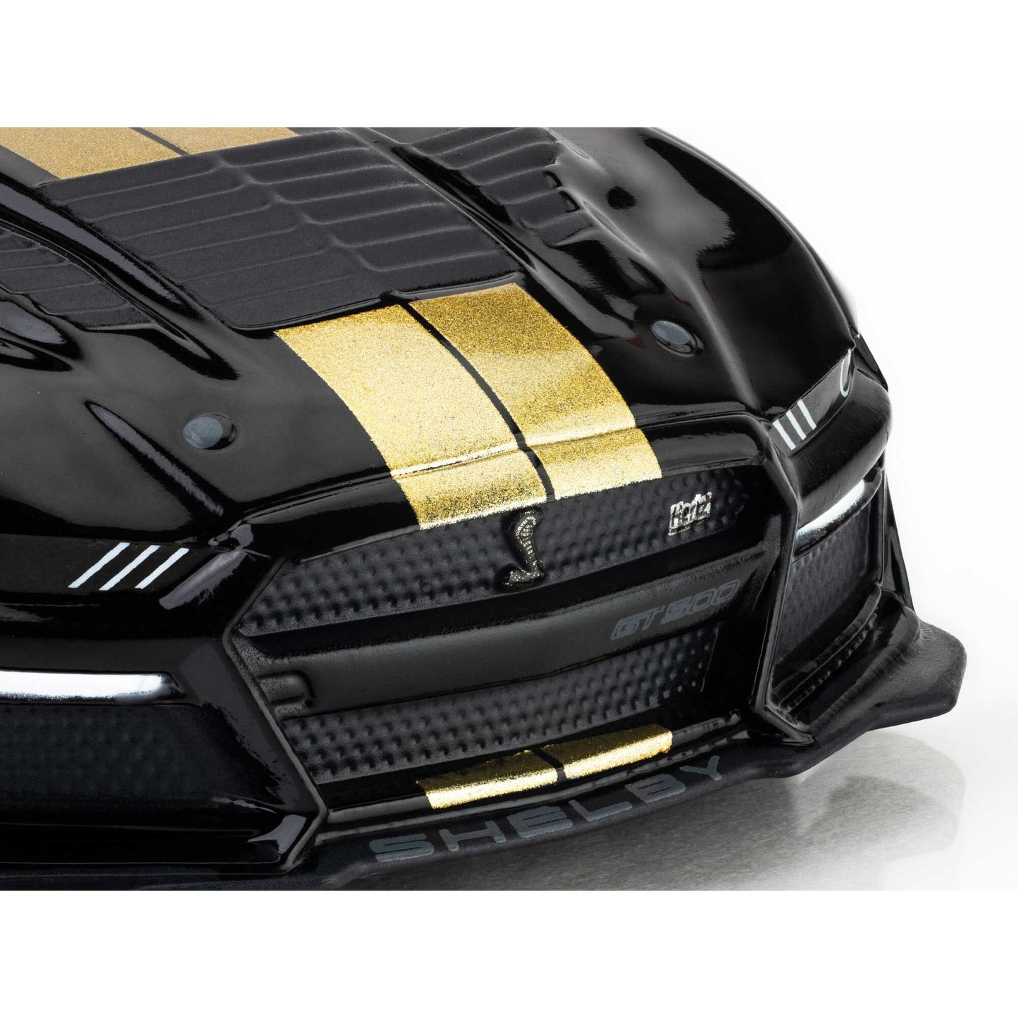 AFX HO Mustang GT500H Slot Car, Black/Gold