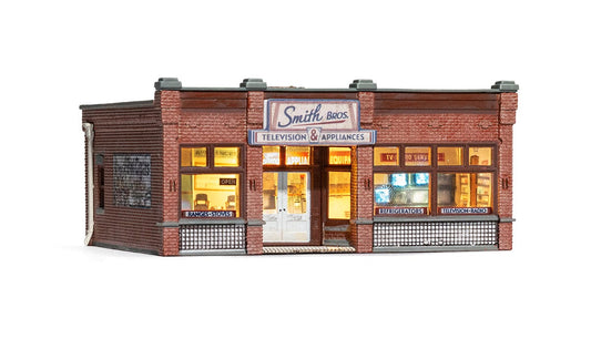WOODLAND SCENICS N scale Smith Brothers TV & Appliance