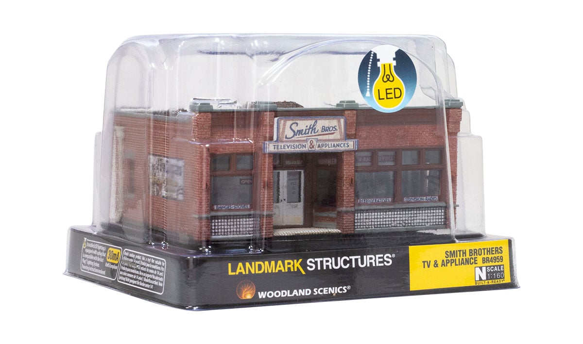 WOODLAND SCENICS N scale Smith Brothers TV & Appliance