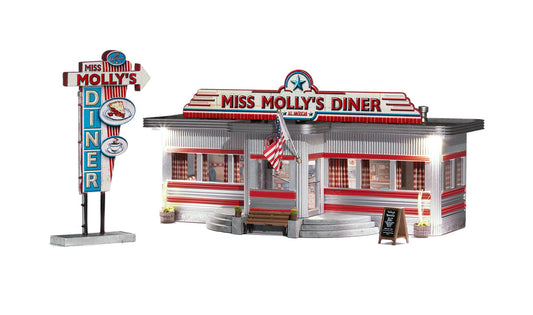 WOODLAND SCENICS HO Miss Molly's Diner (3PCs)