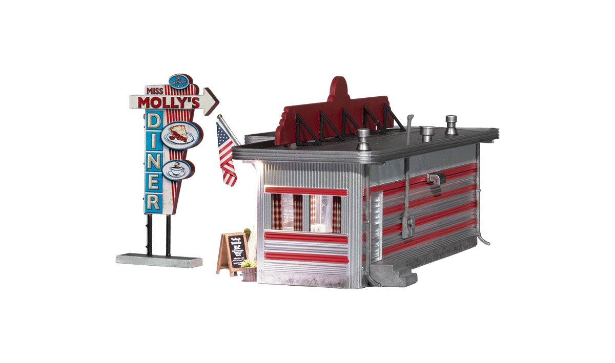 WOODLAND SCENICS HO Miss Molly's Diner (3PCs)
