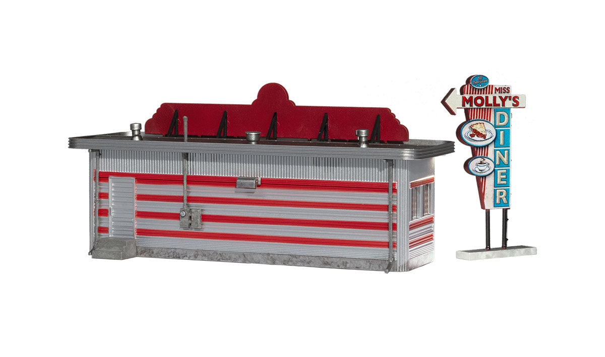 WOODLAND SCENICS HO Miss Molly's Diner (3PCs)