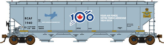 North American Railcar - N Scale - 3 Bay Hopper - Royal Canadian Air Force (RCAF)(Gray/White Lettering/ Blue/Red 100th Anniversary Logo)(Special Features) - single car - RCAF 1940 North American