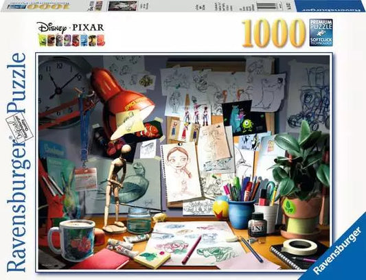 RAVENSBURGER 1000PC - DISNEY PIXAR - THE ARTIST'S DESK