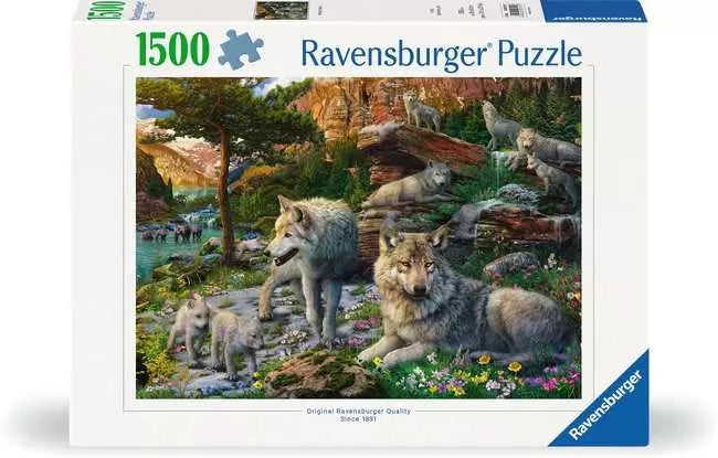 RAVENSBURGER 1500PC - WOLVES IN SPRING