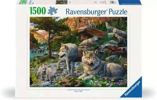 RAVENSBURGER 1500PC - WOLVES IN SPRING