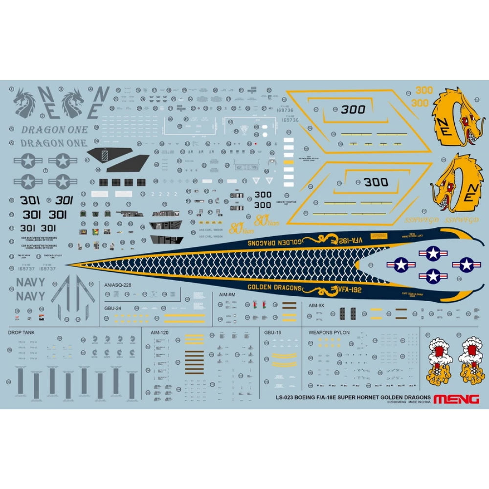 Meng 1/48 Boeing F/A-18E Super Hornet "Golden Dragons"