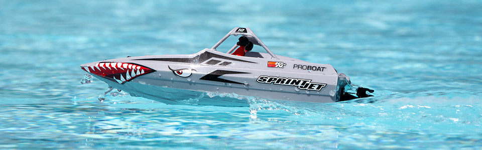 Sprintjet 9" Self-Righting Deep-V Jet Boat Brushed RTR, Blue