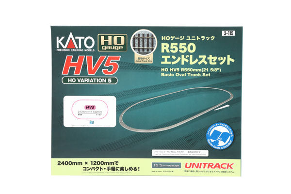 Kato 3-115 HV-5 R550mm Basic Oval Track Set (HO Variation 5) (HO scale)