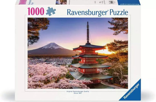 RAVENSBURGER 1000PC - MOUNT FUJI CHERRY BLOSSOM VIEW