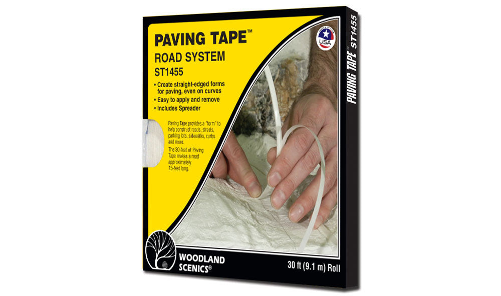 WOODLAND SCENICS Paving Tape Road System 30'