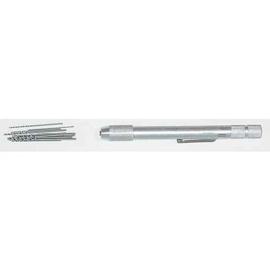 King Tool 12-Piece Tip Drill Set and Holder (pin vise)