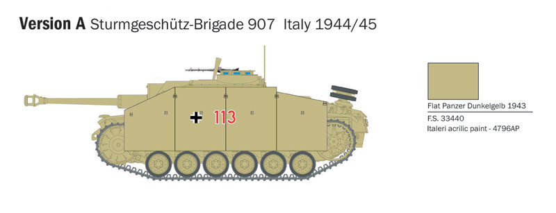 Italeri 1/56 Stug III - Sturmhaubitze 105