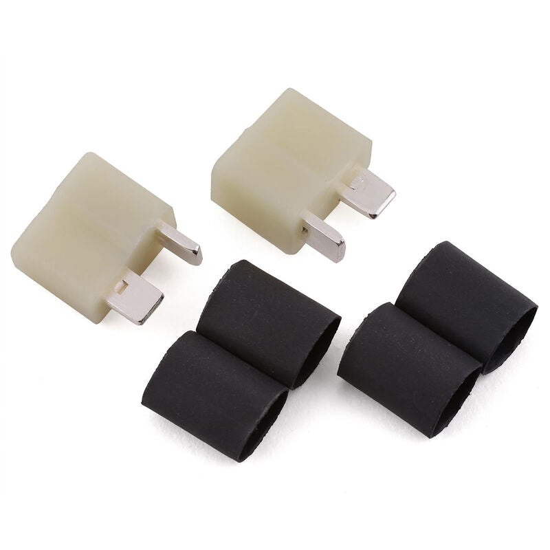 Deans HW High Temp - Ultra Plug White (2 pack Female) 1/4" Shrink Tubing