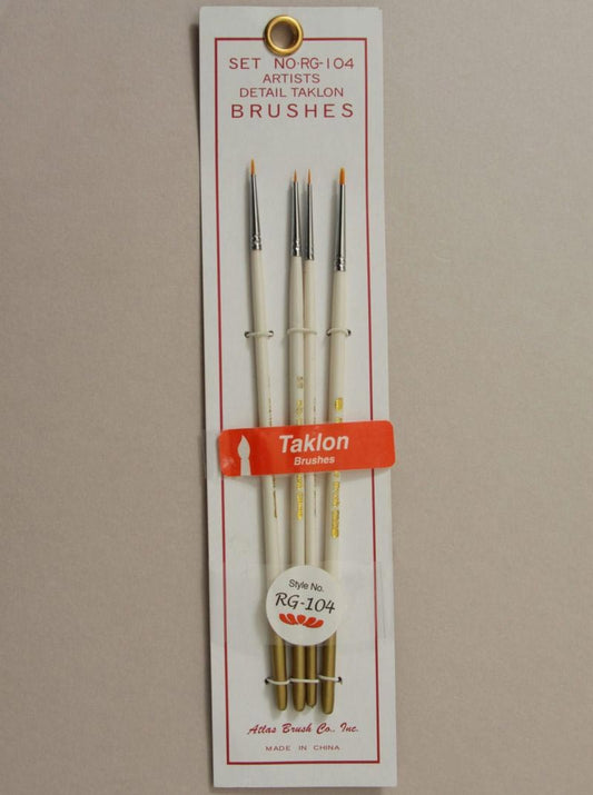 Atlas Brush #RG-104 Taklon 4pc Detail Brush Set