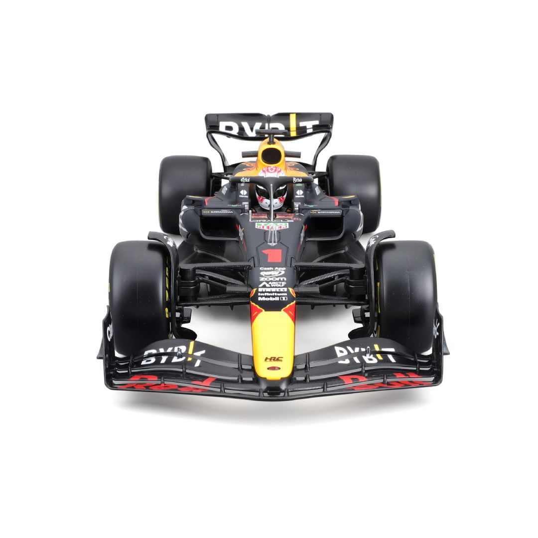 Bburago 1/18 Race Oracle Red Bull Racing RB19 (2023) w/driver (Verstappen #1)