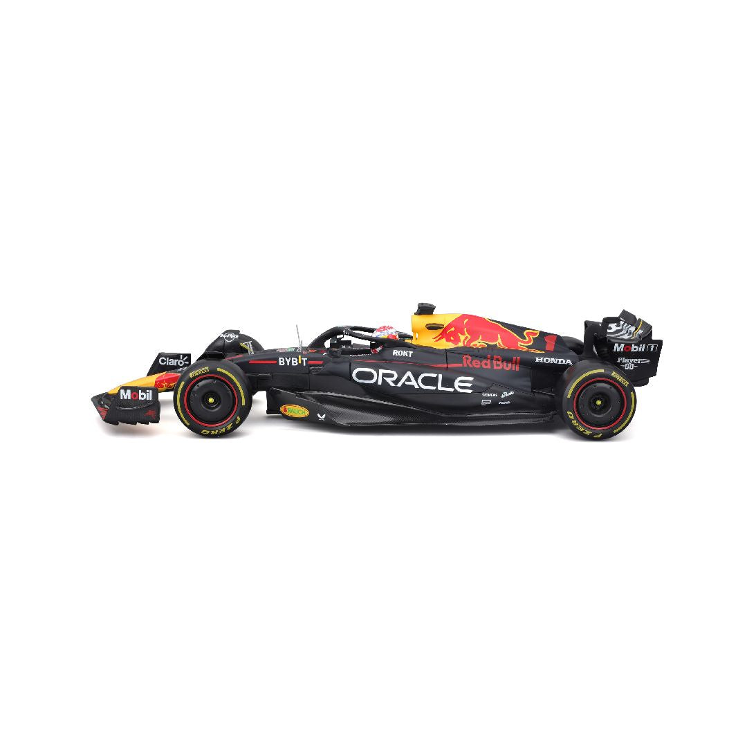 Bburago 1/18 Race Oracle Red Bull Racing RB19 (2023) w/driver (Verstappen #1)