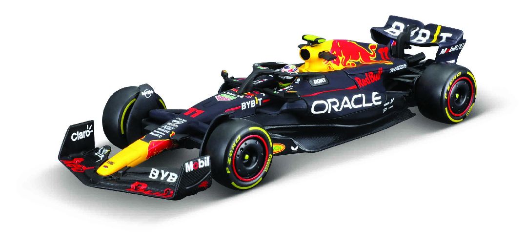 Bburago 1/43 Red Bull RB19 (2023) w/ driver (Perez #11) in display case