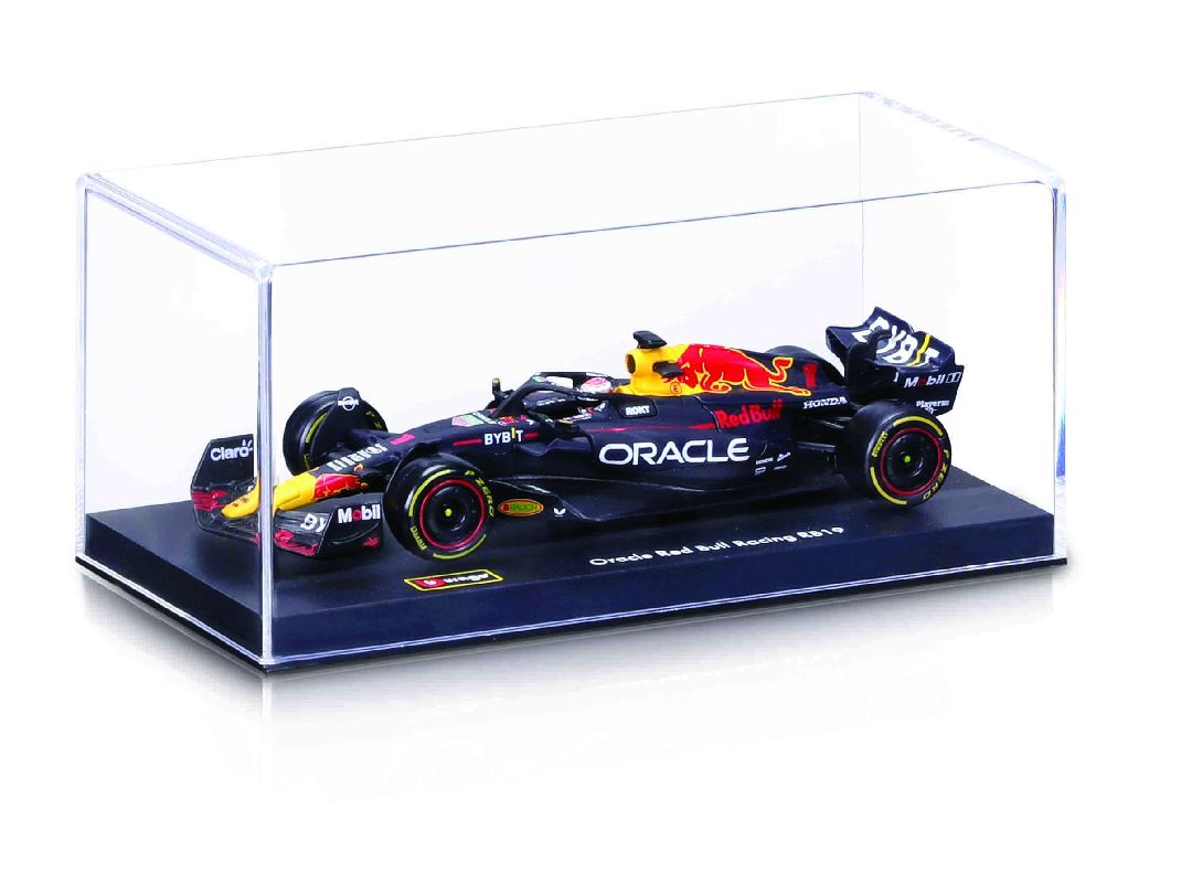 Bburago 1/43 Red Bull RB19 (2023) w/ driver (Perez #11) in display case