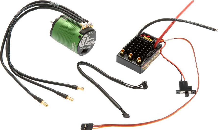 Castle Creations SV3 SV3 Sidewinder Waterproof ESC with Sensored 1406 ...