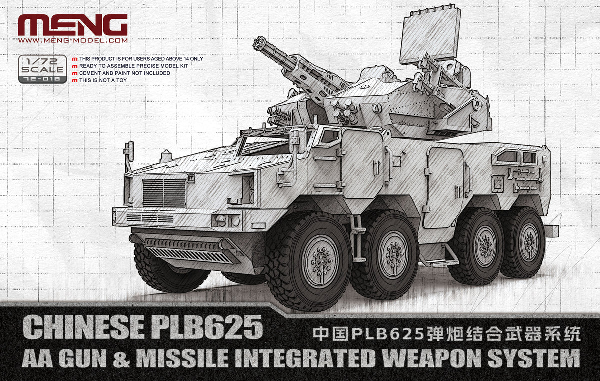Meng 1/72 Chinese PLB625 AA Gun & Missile Integrated Weapon System