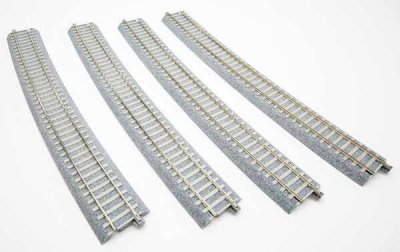 Kato 2-331 HO Concrete Tie Large Radius Curve Track R1606mm (63 1/4") 11.25 (4 pcs.)