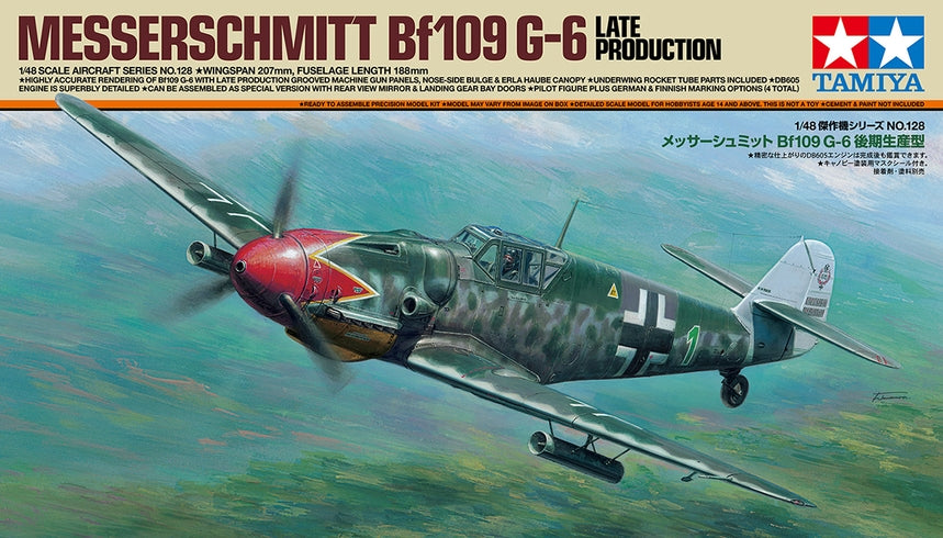 Tamiya 61128 1/48 Messerschmitt Bf109 G-6 (Late Production)