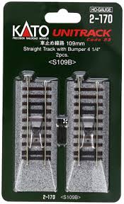 Kato 2-170 109mm (4 1/4') Bumper Track S109B (2 pcs.) (HO scale)