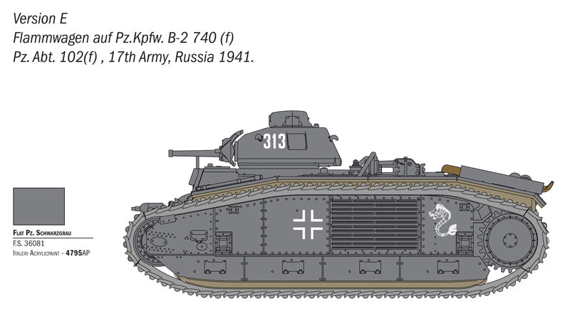 Italeri 1/56 Char B1 Bis