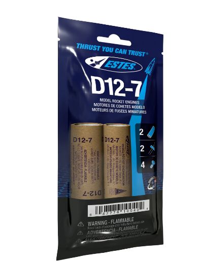 Estes Rockets D12-7 (3ea) Bagged