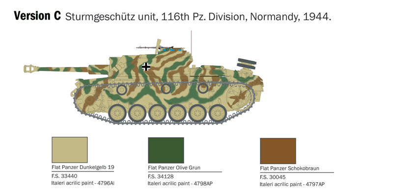 Italeri 1/56 Stug III - Sturmhaubitze 105
