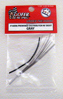 Gofer Racing 1/24-1/25 Gray Prewired Distributor w/Aluminum Plug Boot