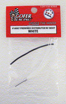 Gofer Racing 1/24-1/25 White Prewired Distributor w/Aluminum Plug Boot