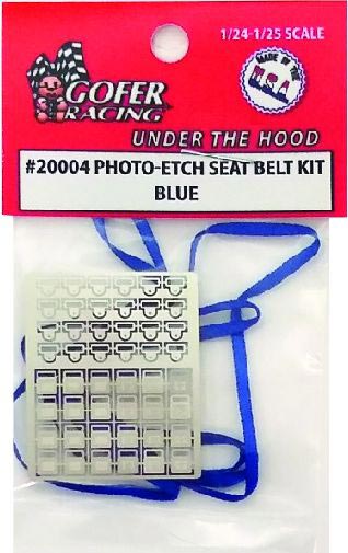 Gofer Racing 1/24-1/25 Photo-Etch Seatbelt And Shoulder Harness Kit Blue