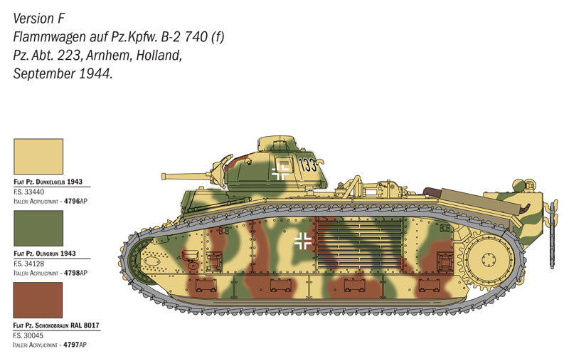 Italeri 1/56 Char B1 Bis