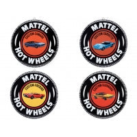 12" Hot Wheels Collector Button Tin Sign Assortment 2021