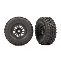 Traxxas Tires & Wheels, Premounted (Black 1.0", Canyon Trail) 1/18 TRX4m