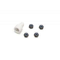 Aluminum Wheel Nut Set w/Wrench (Black) (4)