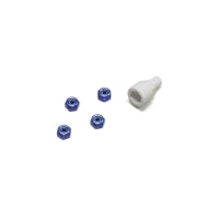 Aluminum Wheel Nut Set w/Wrench (Blue) (4)
